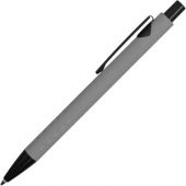 Ручка металлическая soft-touch шариковая «Snap», серый/черный/черный, арт. 015121103
