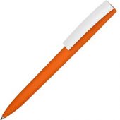 Ручка пластиковая soft-touch шариковая «Zorro», оранжевый/белый, арт. 015122803