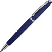 Ручка металлическая шариковая «Flow» soft-touch, темно-синий/серебристый, арт. 015123703
