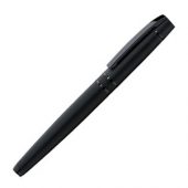 Ручка металлическая роллер Uma «VIP R GUM» soft-touch с зеркальной гравировкой, черный, арт. 015071903