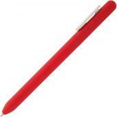 Ручка шариковая Slider Soft Touch, красная с белым