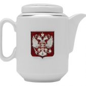 Чайный набор с подстаканником и фарфоровым чайником «ЭГОИСТ-М», серебристый/белый, арт. 015142803