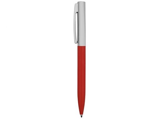 Ручка металлическая soft-touch шариковая «Tally» с зеркальным слоем, серебристый/красный, арт. 015626703