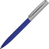 Ручка металлическая soft-touch шариковая «Tally» с зеркальным слоем, серебристый/синий, арт. 015627003
