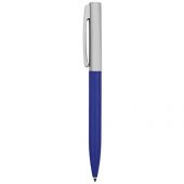 Ручка металлическая soft-touch шариковая «Tally» с зеркальным слоем, серебристый/синий, арт. 015627003