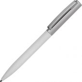 Ручка металлическая soft-touch шариковая «Tally» с зеркальным слоем, серебристый/белый, арт. 015626803
