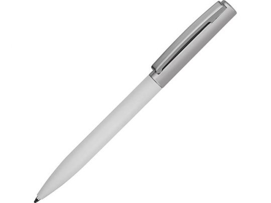 Ручка металлическая soft-touch шариковая «Tally» с зеркальным слоем, серебристый/белый, арт. 015626803
