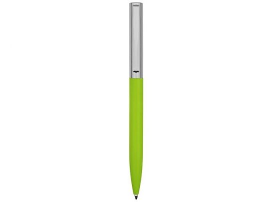Ручка металлическая soft-touch шариковая «Tally» с зеркальным слоем, серебристый/зеленый, арт. 015626903