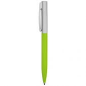 Ручка металлическая soft-touch шариковая «Tally» с зеркальным слоем, серебристый/зеленый, арт. 015626903