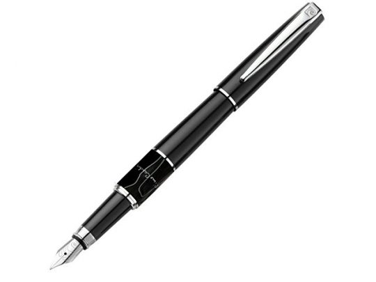 Ручка перьевая Pierre Cardin LIBRA с колпачком, черный/серебро, арт. 015613203