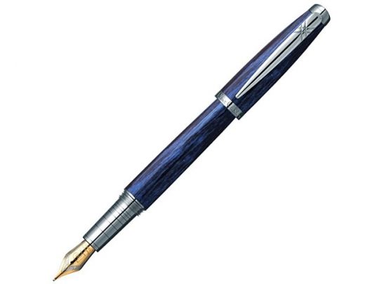 Ручка перьевая Pierre Cardin MAJESTIC с колпачком на резьбе, синий/черный/серебро, арт. 015613803