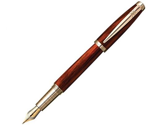 Ручка перьевая Pierre Cardin MAJESTIC с колпачком на резьбе, коричневый/черный/золото, арт. 015613903