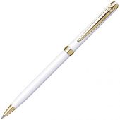 Ручка шариковая Pierre Cardin SLIM с поворотным механизмом, белый/золото, арт. 015614703