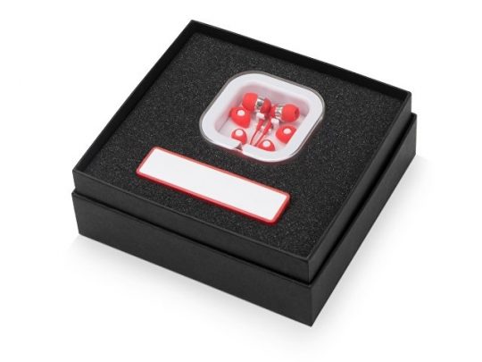 Подарочный набор Non-stop music с наушниками и зарядным устройством, красный, арт. 015631603