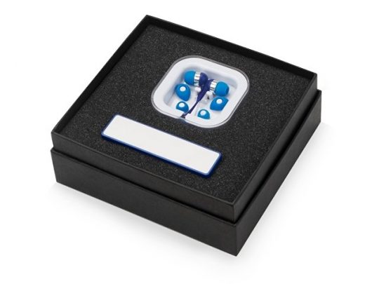 Подарочный набор Non-stop music с наушниками и зарядным устройством, синий, арт. 015631803