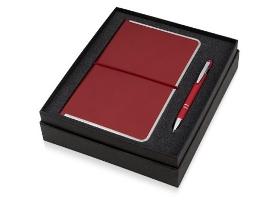 Подарочный набор Silver Sway с ручкой и блокнотом А5, красный, арт. 015630303