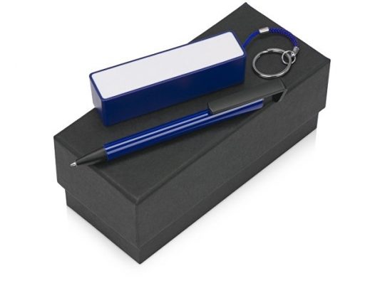 Подарочный набор Kepler с ручкой-подставкой и зарядным устройством, синий, арт. 015631103