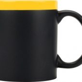 Кружка с покрытием для рисования мелом «Да Винчи», черный/желтый, арт. 015618203