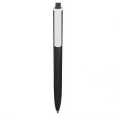 Ручка пластиковая трехгранная шариковая «Lateen», черный/белый, арт. 015664503
