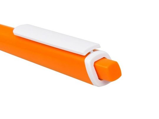 Ручка пластиковая трехгранная шариковая «Lateen», оранжевый/белый, арт. 015664603