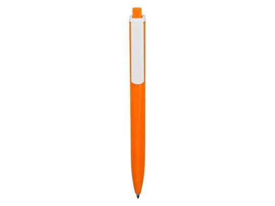 Ручка пластиковая трехгранная шариковая «Lateen», оранжевый/белый, арт. 015664603