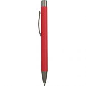 Ручка металлическая soft touch шариковая «Tender» с зеркальным слоем, красный/серый, арт. 015664003
