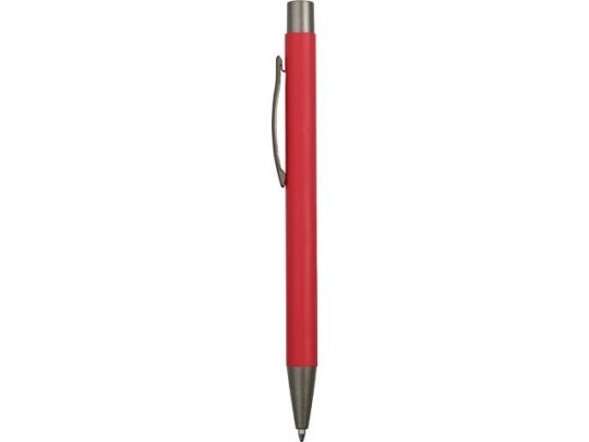 Ручка металлическая soft touch шариковая «Tender» с зеркальным слоем, красный/серый, арт. 015664003