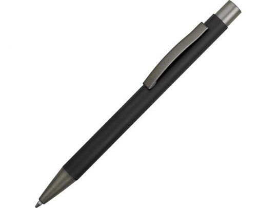 Ручка металлическая soft touch шариковая «Tender» с зеркальным слоем, черный/серый, арт. 015663703