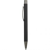 Ручка металлическая soft touch шариковая «Tender» с зеркальным слоем, черный/серый, арт. 015663703