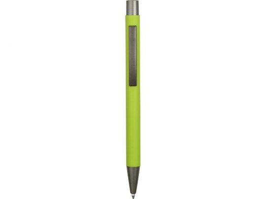 Ручка металлическая soft touch шариковая «Tender» с зеркальным слоем, зеленое яблоко/серый, арт. 015663803