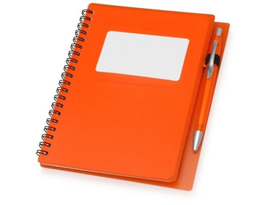 Блокнот Контакт с ручкой, оранжевый, арт. 015693803