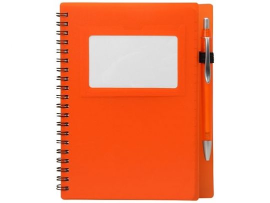 Блокнот Контакт с ручкой, оранжевый, арт. 015693803
