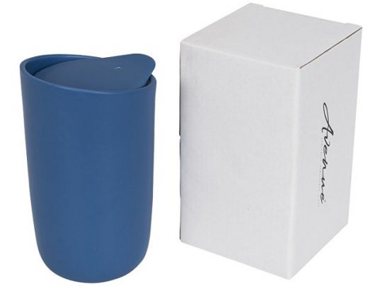 Керамический стакан Mysa с двойными стенками объемом 400 мл, синий, арт. 015701903
