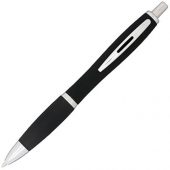 Прорезиненная шариковая ручка Nash, черный, арт. 015719703