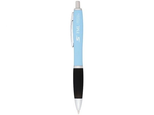 Прорезиненная шариковая ручка Nash, голубой, арт. 015719303