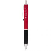 Прорезиненная шариковая ручка Nash, красный, арт. 015720003
