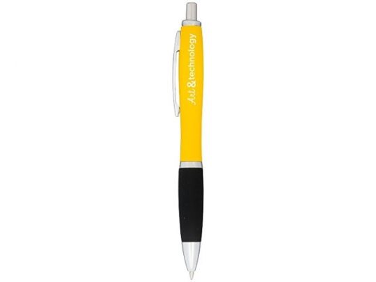 Прорезиненная шариковая ручка Nash, желтый, арт. 015719803