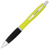 Прорезиненная шариковая ручка Nash, лайм, арт. 015719903