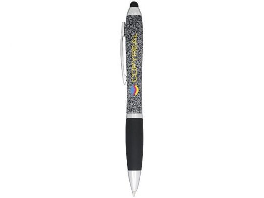 Крапчатая шариковая ручка Nash со стилусом, черный, арт. 015722503