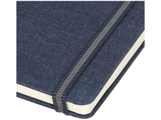 Блокнот Jeans формата A5 из ткани, темно-синий, арт. 015752103