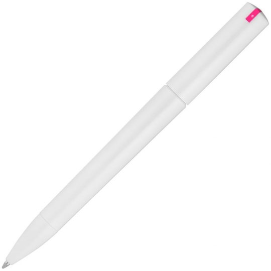 Ручка шариковая Split Neon, белая с розовым