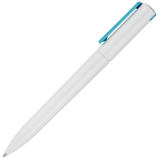 Ручка шариковая Split Neon, белая с голубым