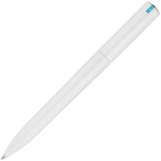 Ручка шариковая Split Neon, белая с голубым