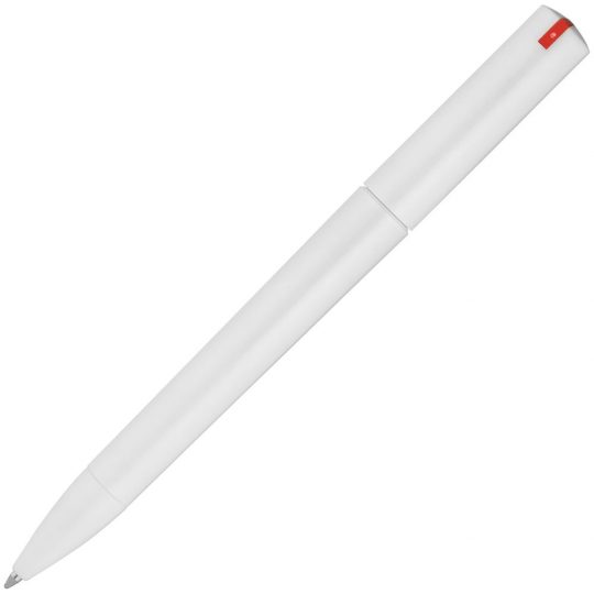Ручка шариковая Split Neon, белая с красным