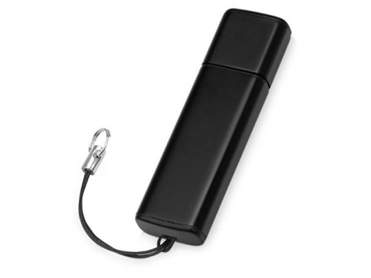 Флеш-карта USB 2.0 16 Gb металлическая с колпачком Borgir, черный (16Gb), арт. 016332903