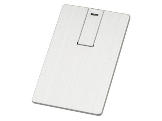 Флеш-карта USB 2.0 16 Gb в виде металлической карты Card Metal, серебристый (16Gb), арт. 016332803