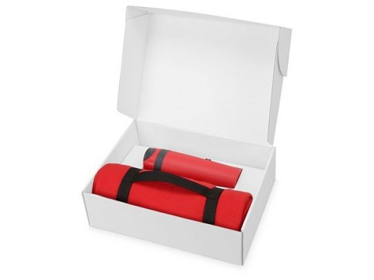 Подарочный набор Cozy с пледом и термокружкой, красный, арт. 016345503