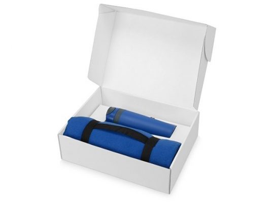 Подарочный набор Cozy с пледом и термокружкой, синий, арт. 016345703