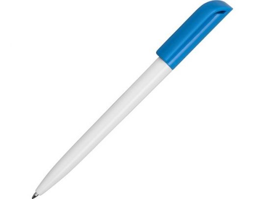 Промо ручка пластиковая шариковая Миллениум Color CLP, белый/голубой, арт. 016357503