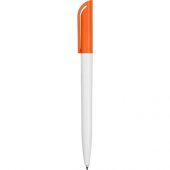 Ручка пластиковая шариковая Миллениум Color CLP, белый/оранжевый, арт. 016357803